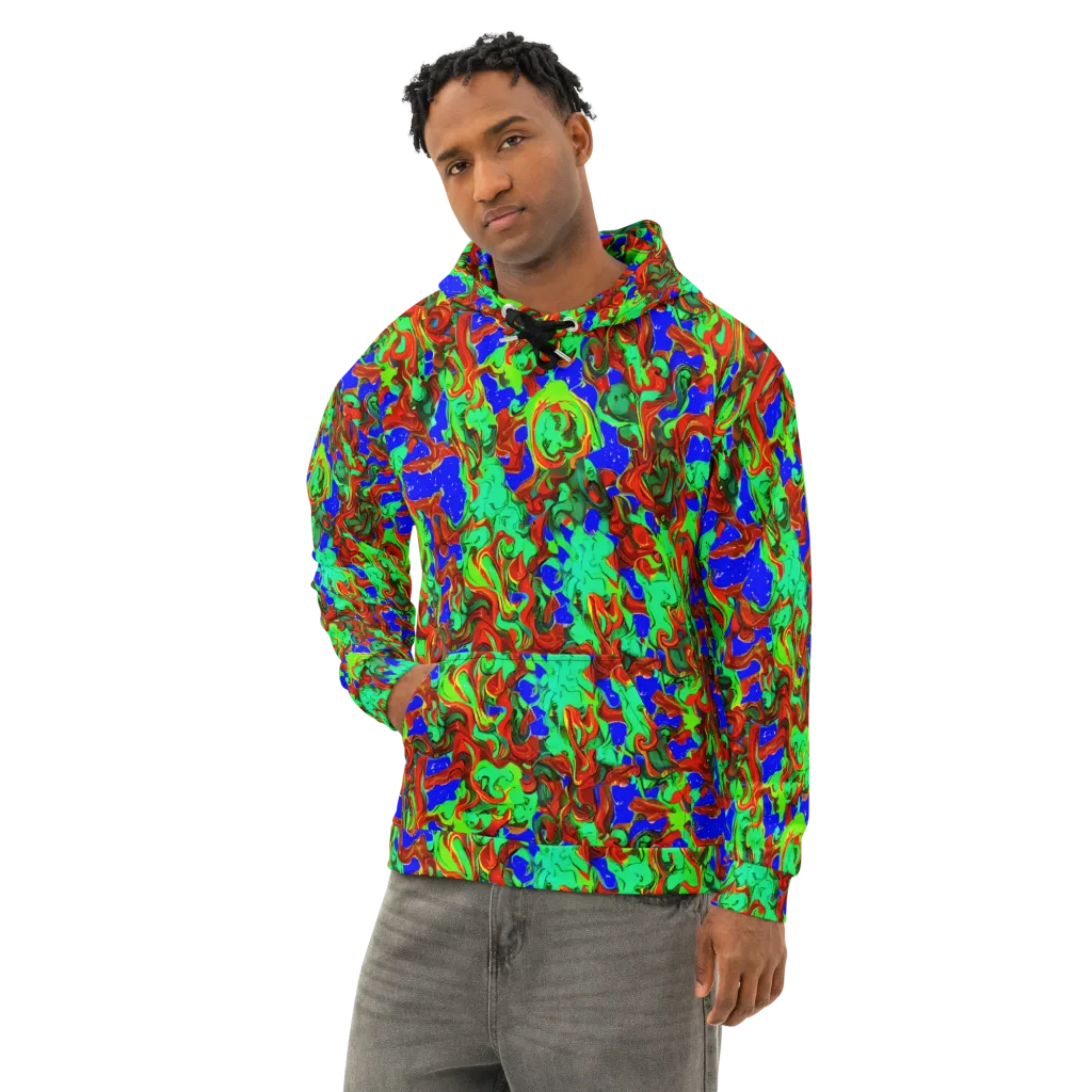 Ember Aquarium on Cotton Hoodie — Left Front