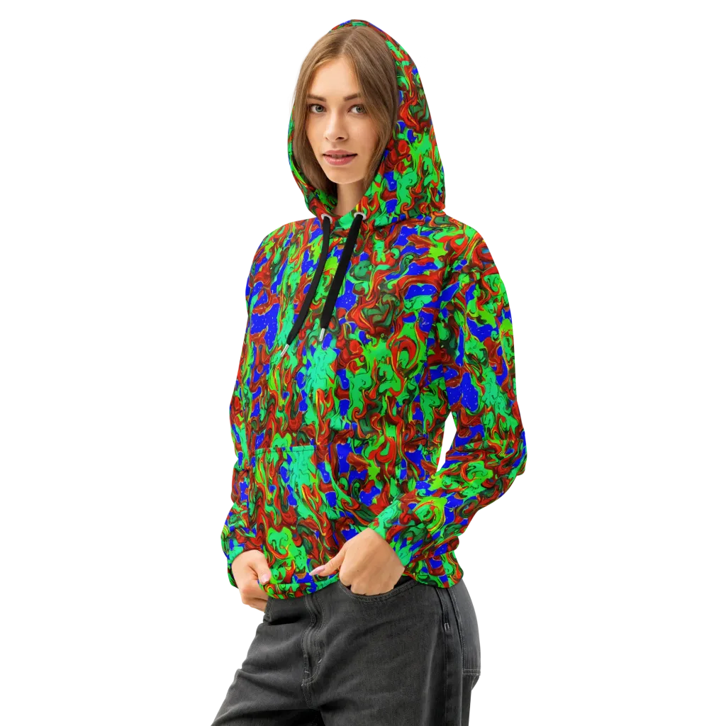 Ember Aquarium on Cotton Hoodie — Left Front
