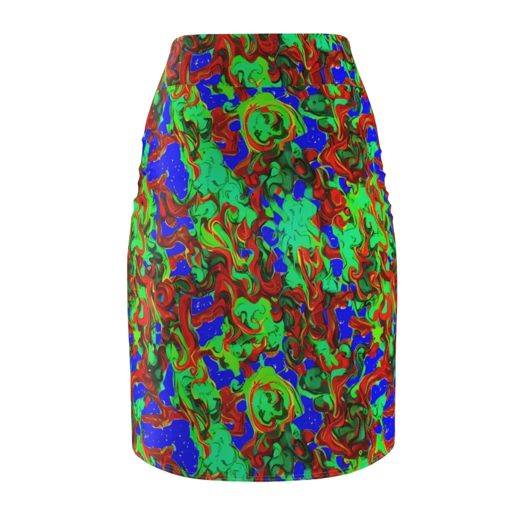 Ember Aquarium on Pencil Skirt — Back