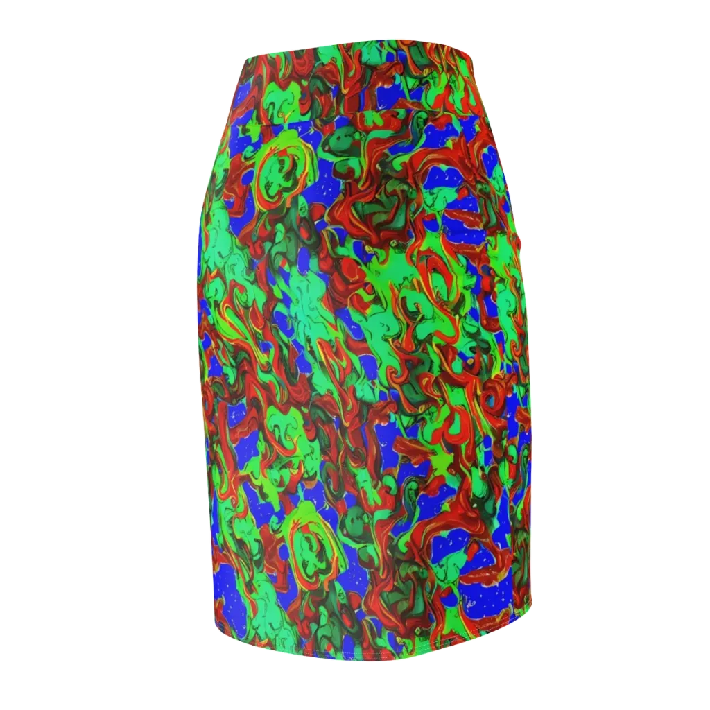 Ember Aquarium on Pencil Skirt — Back Side