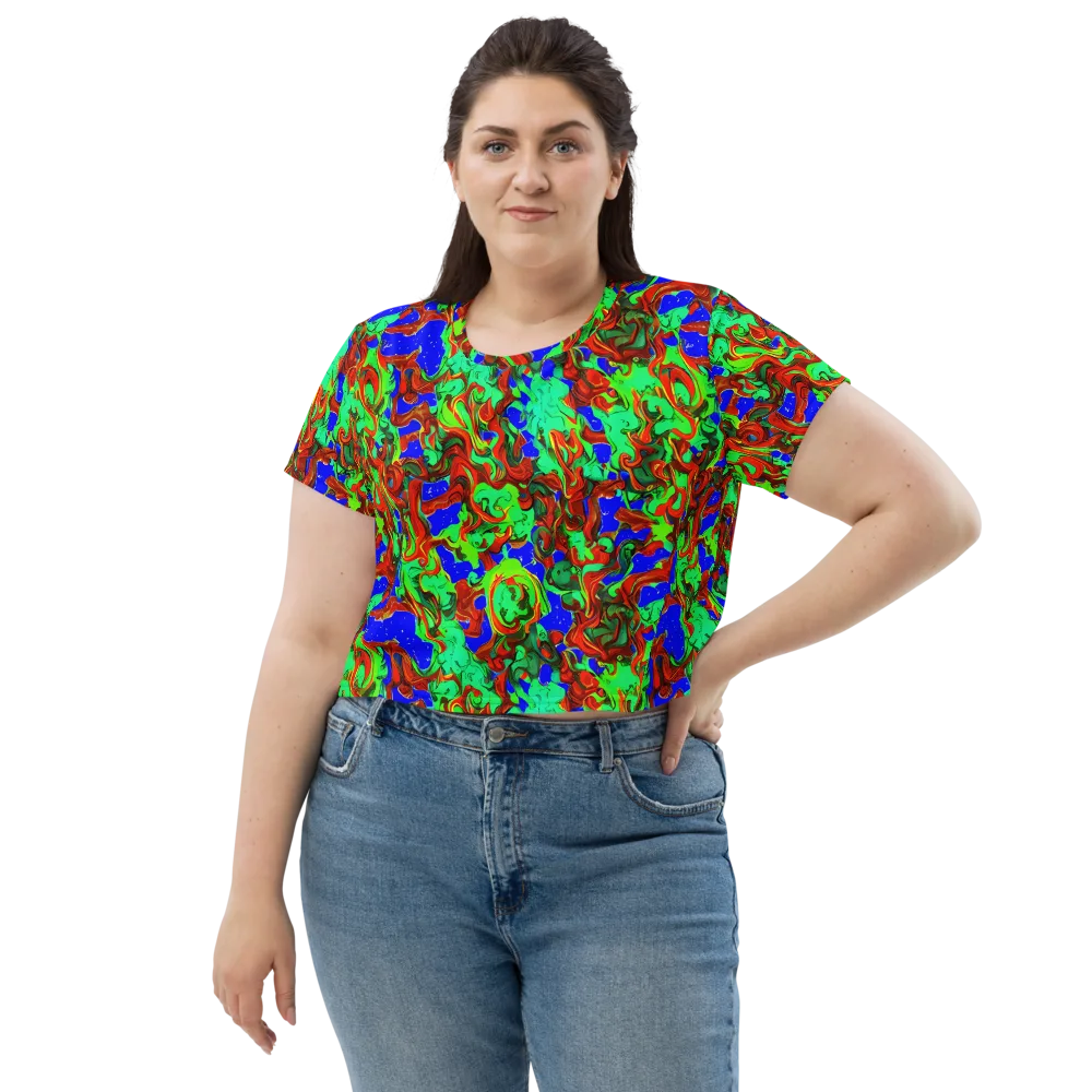 Ember Aquarium on Crop Tee — Front