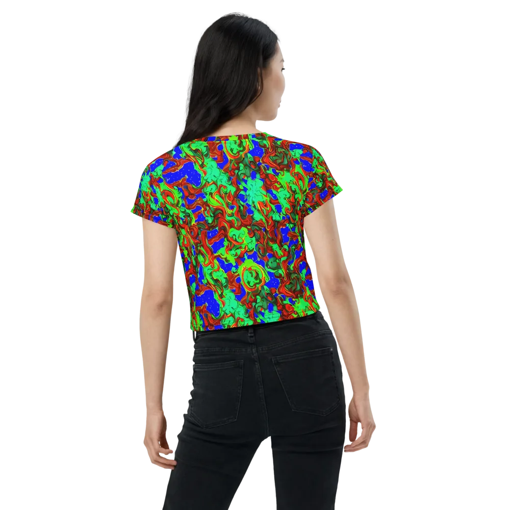 Ember Aquarium on Crop Tee — Back