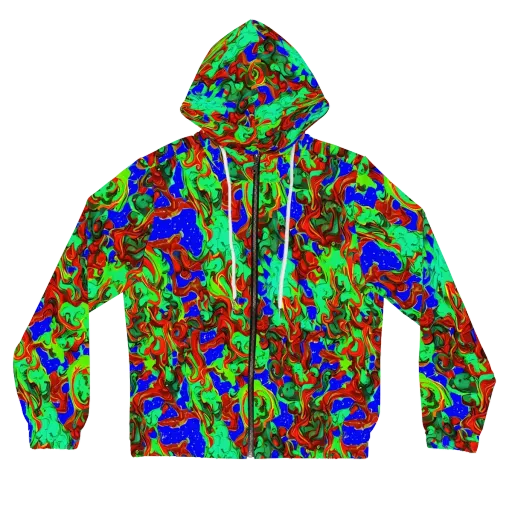 Ember Aquarium on a Women's Full-Zip Hoodie