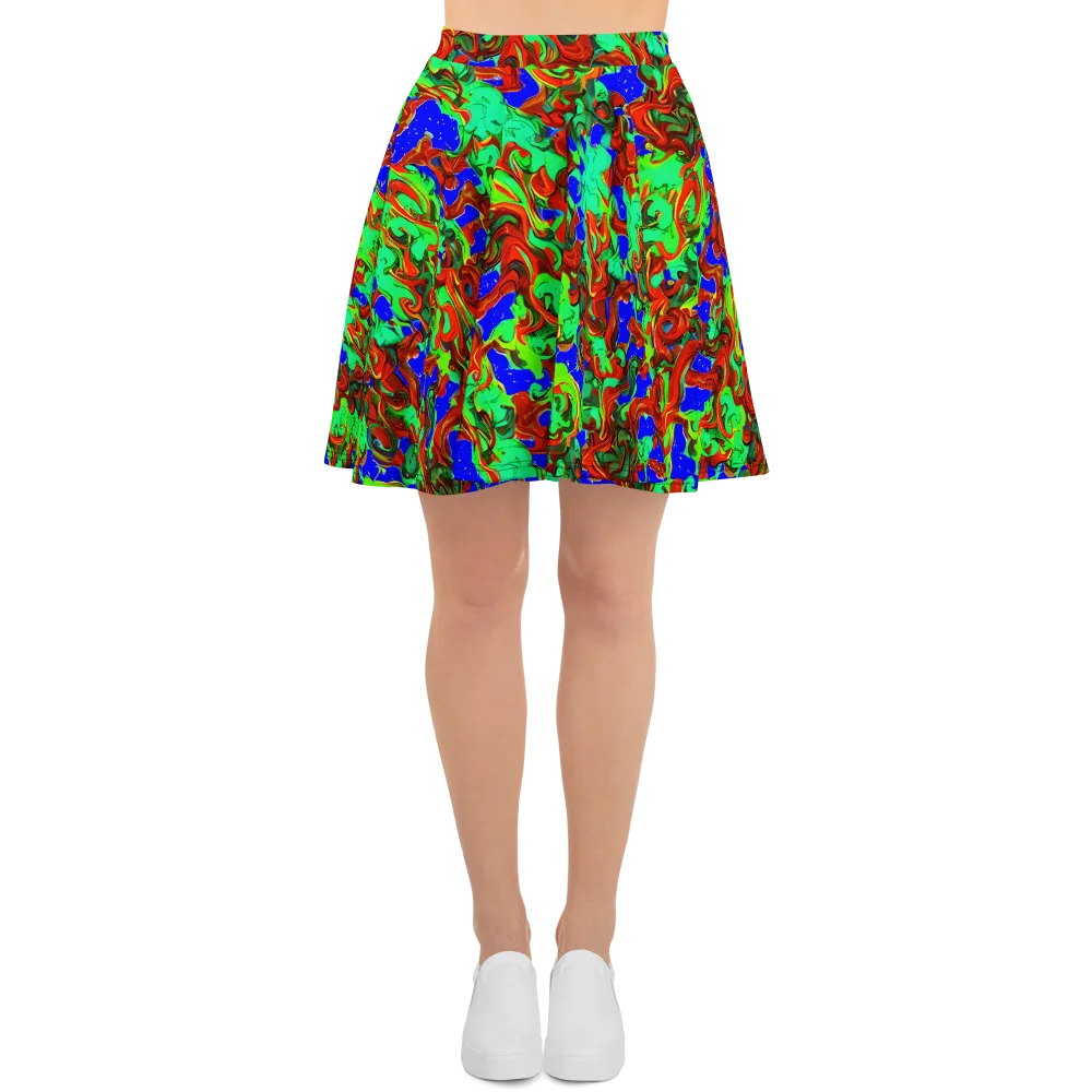 Ember Aquarium on Skater Skirt — Front