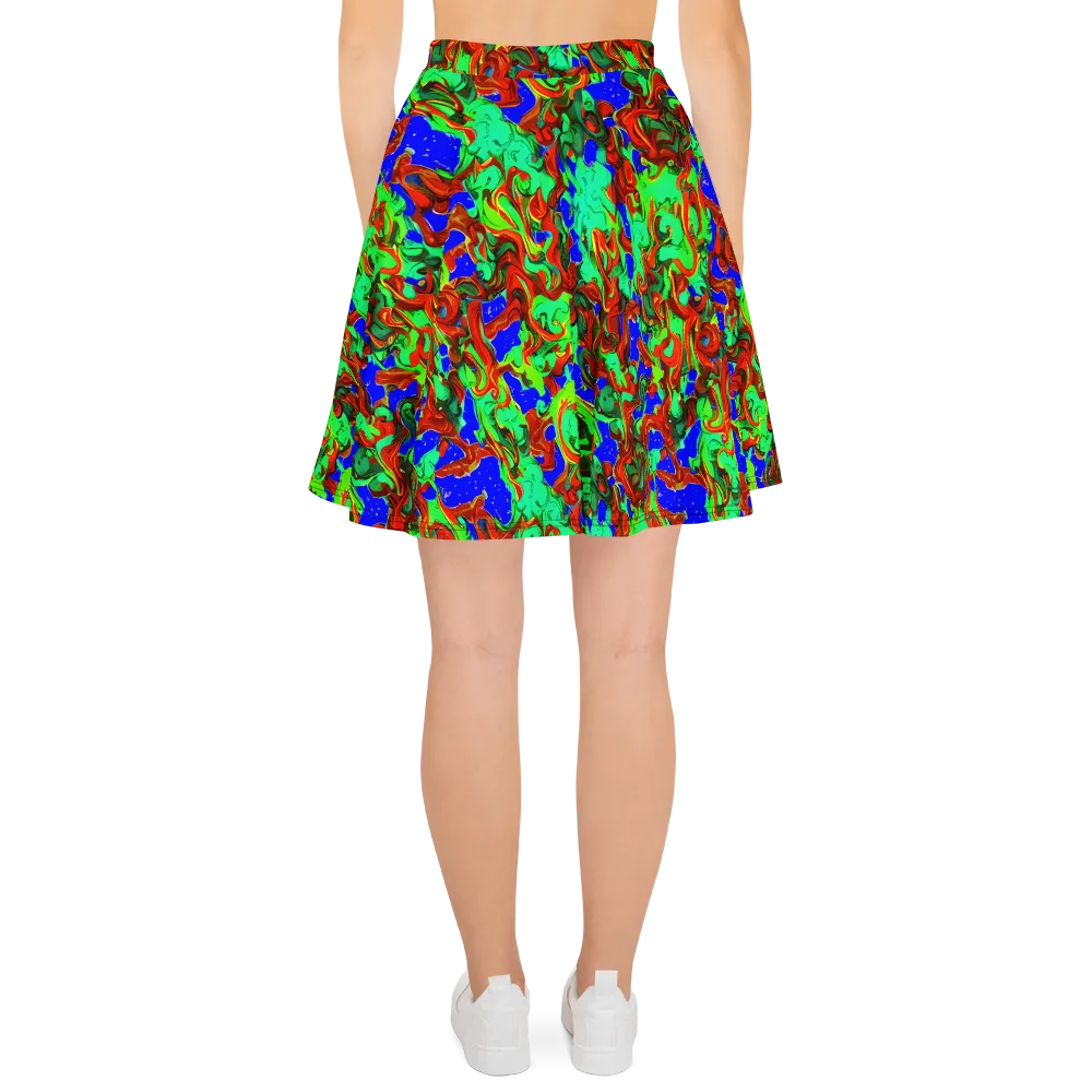 Ember Aquarium on Skater Skirt — Back