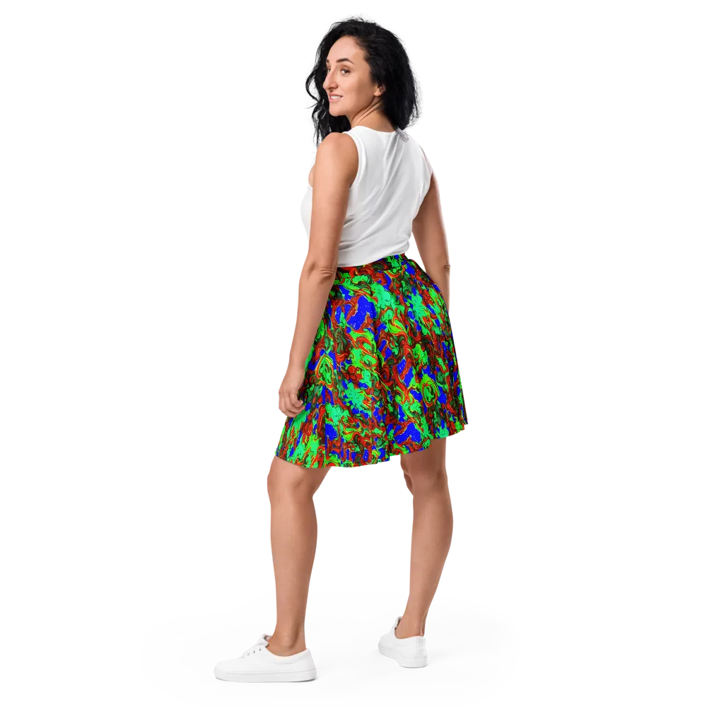 Ember Aquarium on Skater Skirt — Back