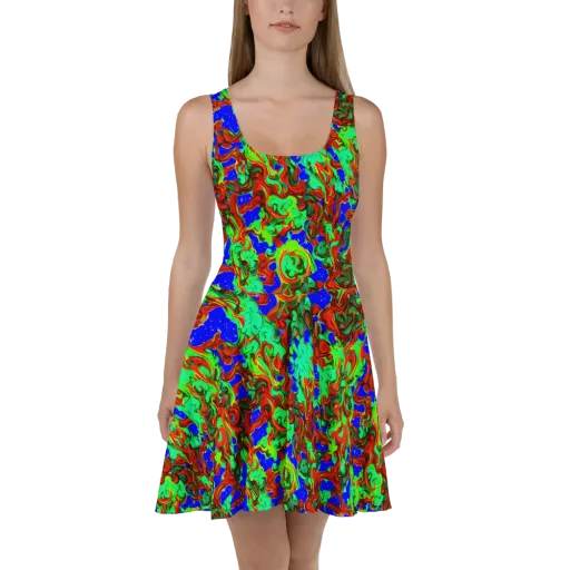 Ember Aquarium on a Skater Dress