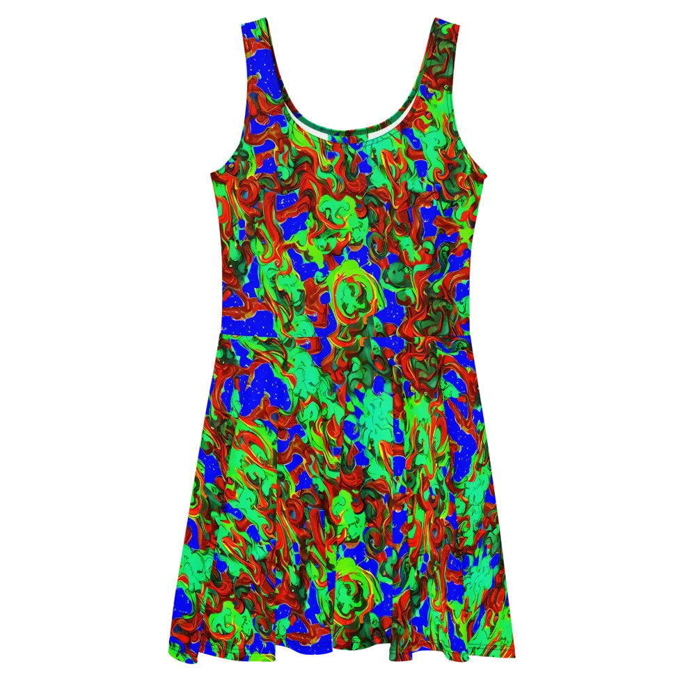 Ember Aquarium on Skater Dress — Front