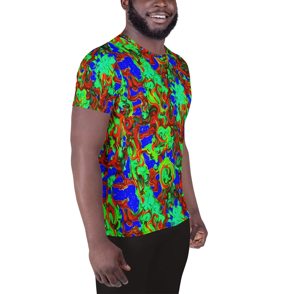 Ember Aquarium on Men's Athletic T-Shirt — Right