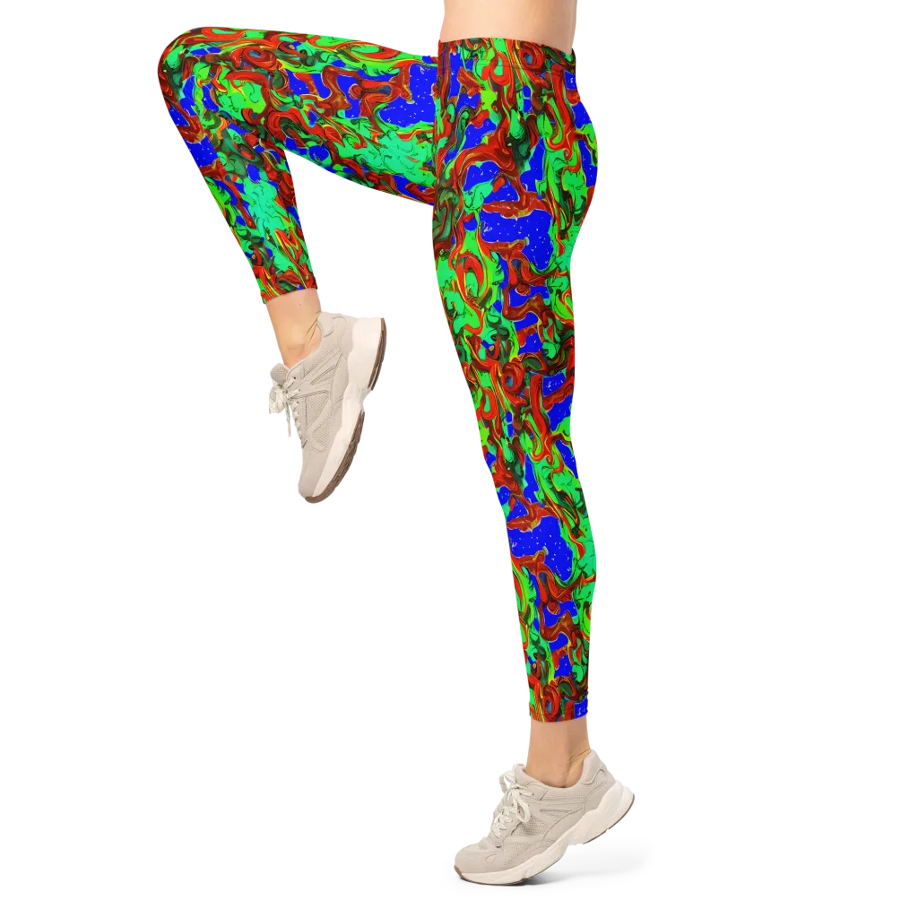 Ember Aquarium on Leggings — Left