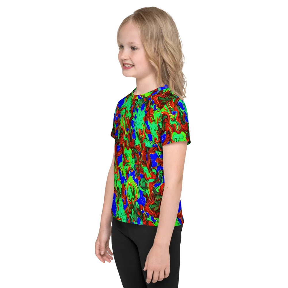 Ember Aquarium on Kids Crew Neck T-Shirt — Left