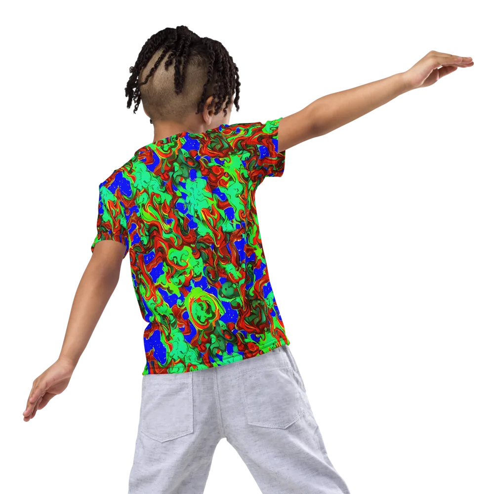 Ember Aquarium on Kids Crew Neck T-Shirt — Back