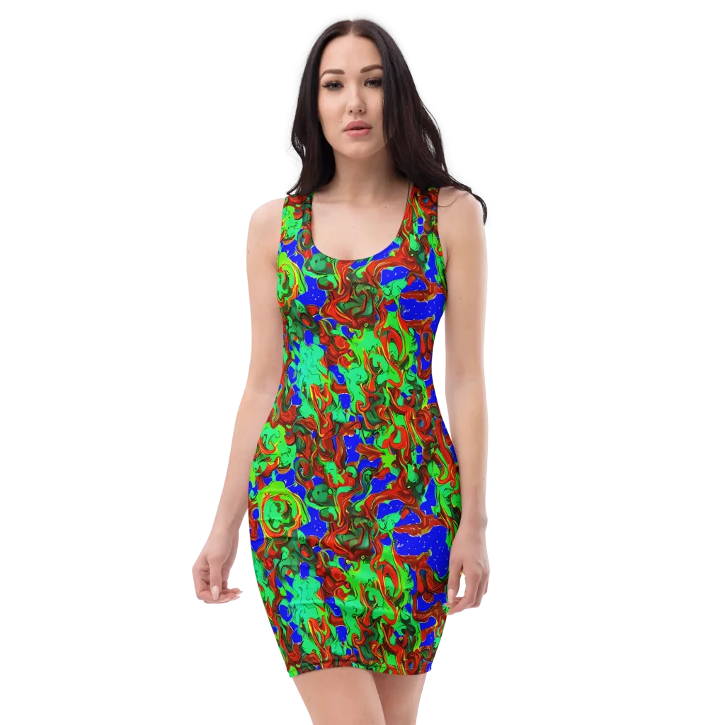 Ember Aquarium on Bodycon Dress — Front