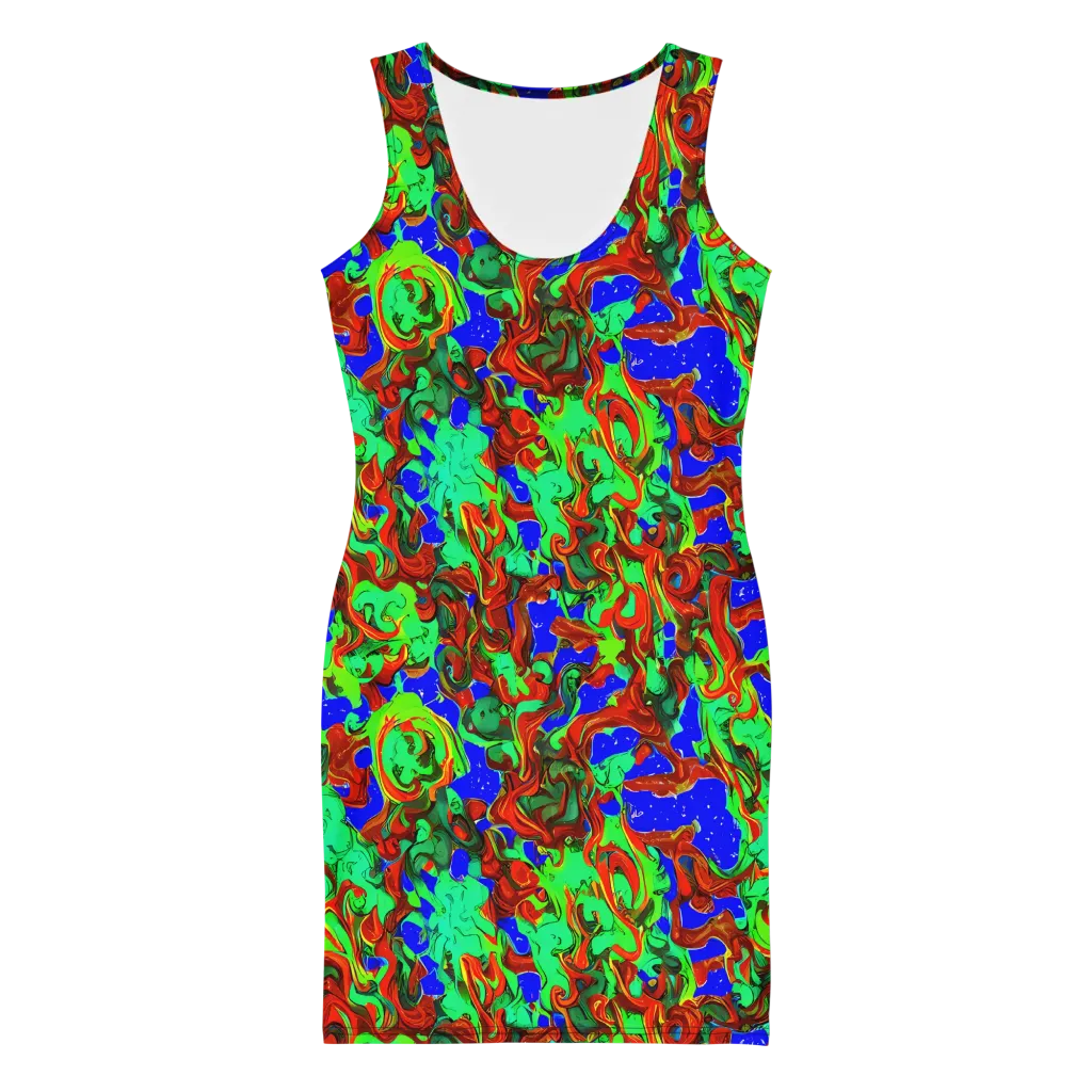 Ember Aquarium on Bodycon Dress — Front