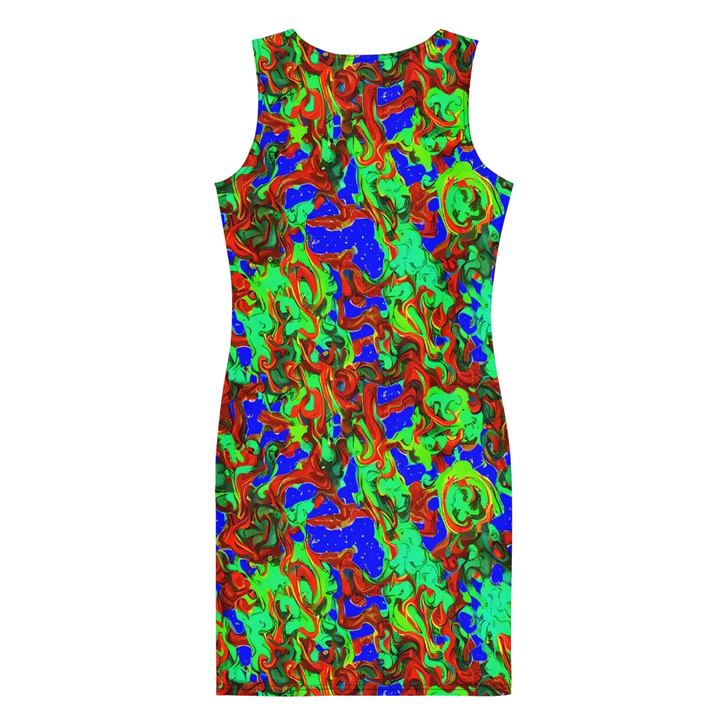 Ember Aquarium on Bodycon Dress — Back