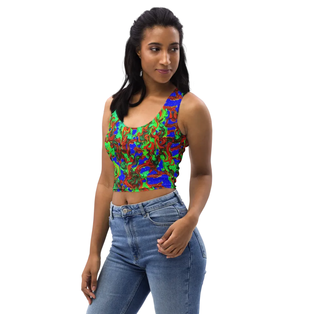 Ember Aquarium on Crop Top — Left Front