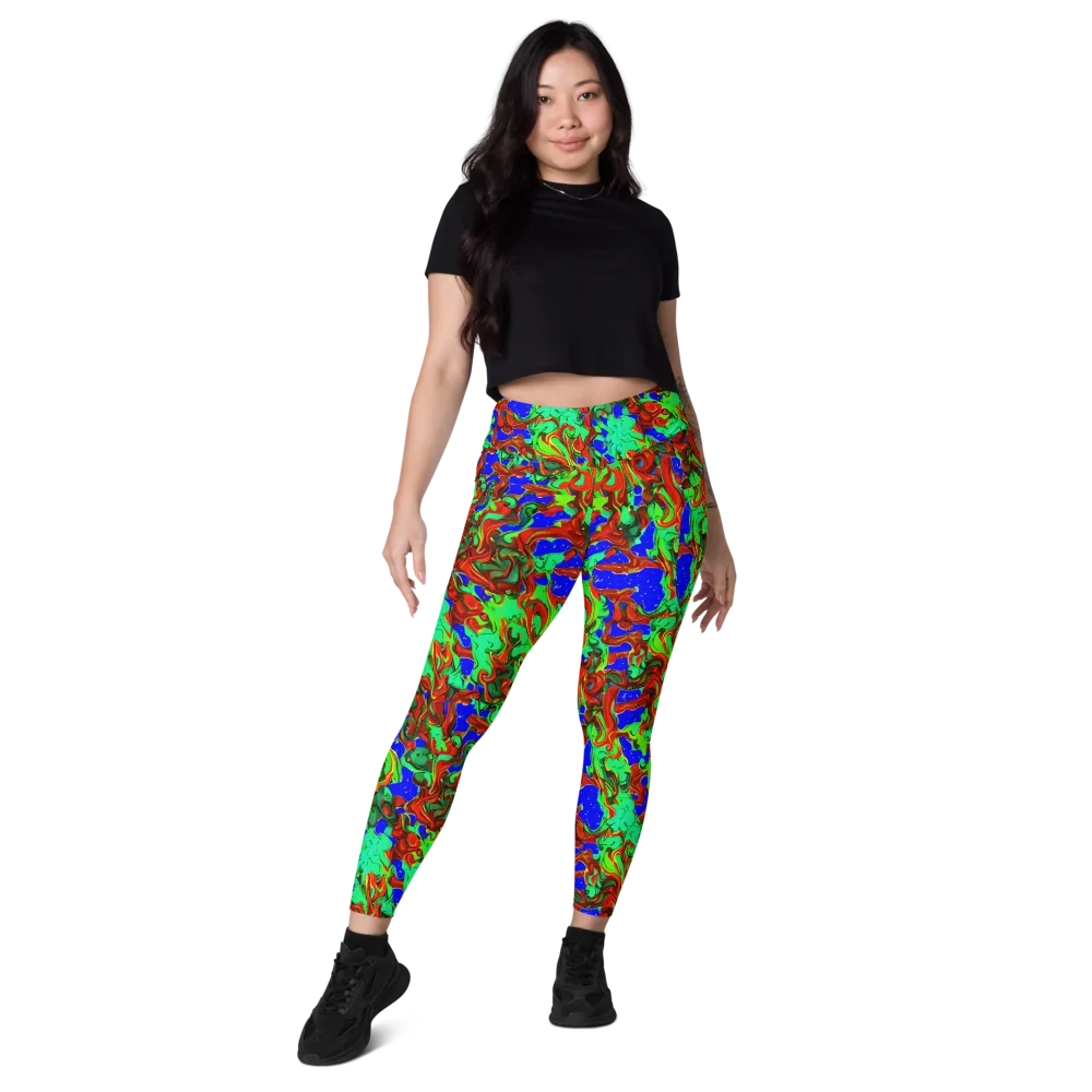 Ember Aquarium on Leggings with Pockets — Front