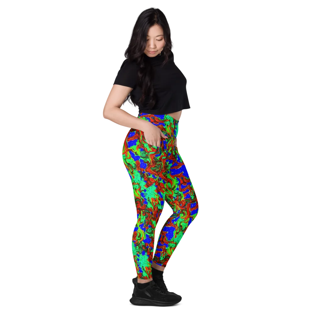 Ember Aquarium on Leggings with Pockets — Right