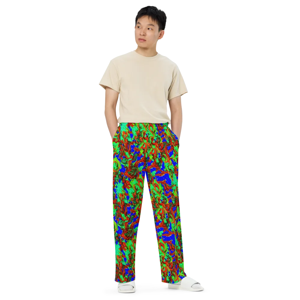 Ember Aquarium on Wide-Leg Pants — Front