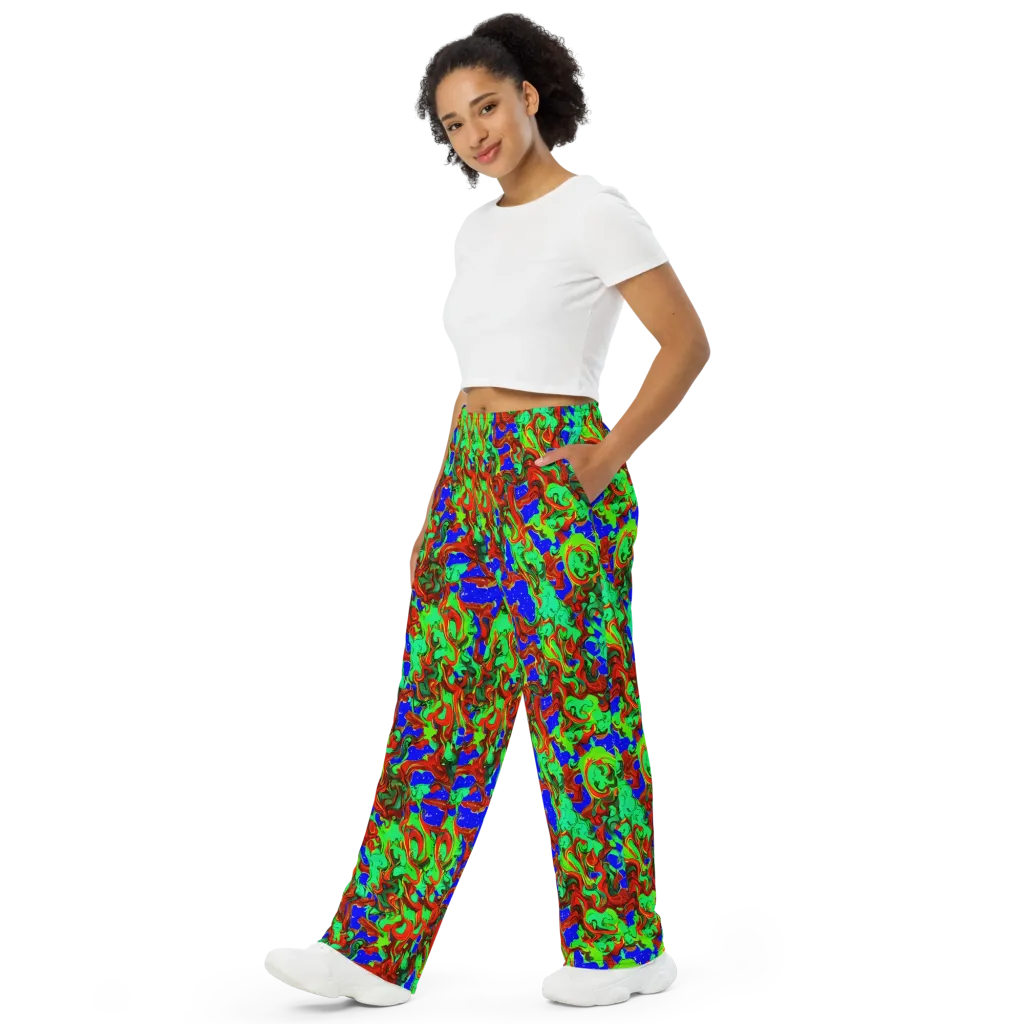 Ember Aquarium on Wide-Leg Pants — Left Front