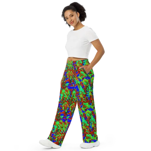 Ember Aquarium on a Wide-Leg Pants