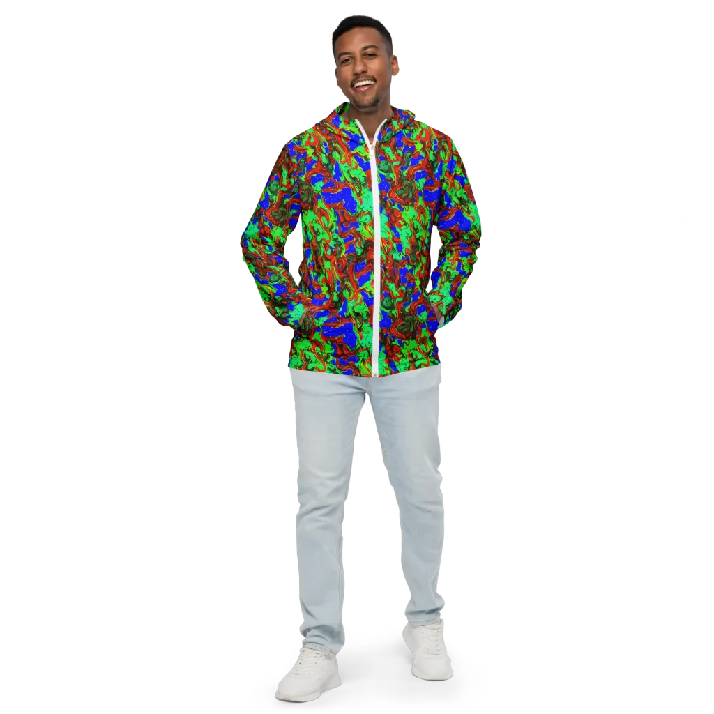 Ember Aquarium on Men's Windbreaker — Front