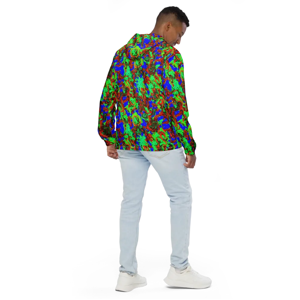 Ember Aquarium on Men's Windbreaker — Back