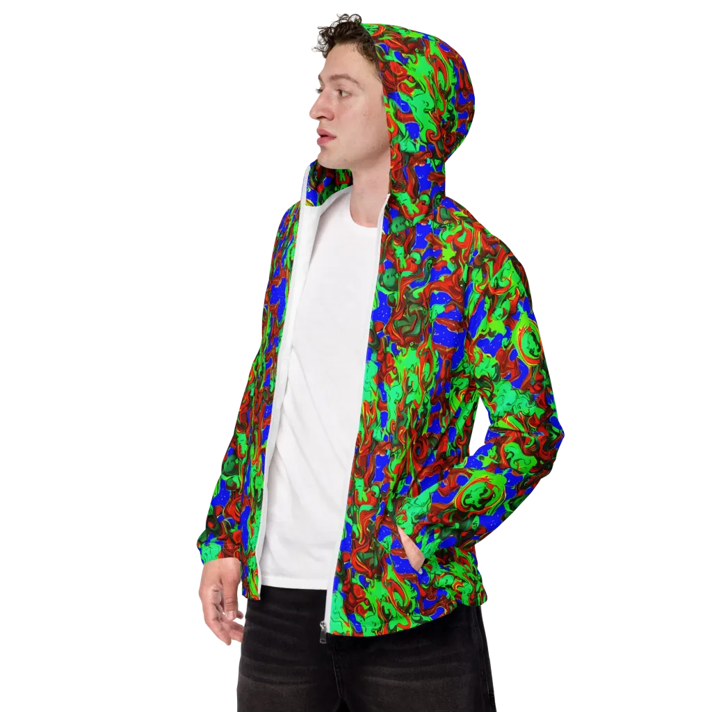 Ember Aquarium on Men's Windbreaker — Left Front