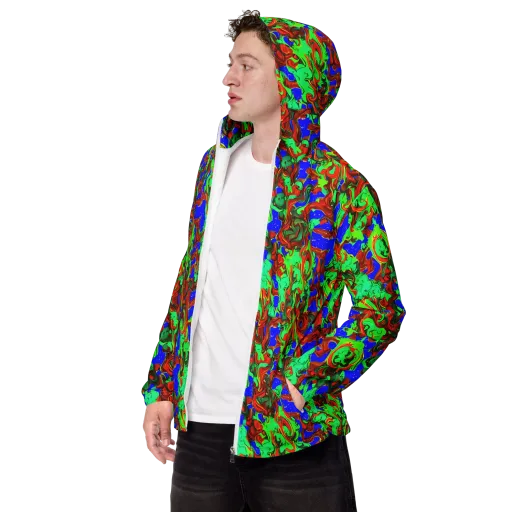 Ember Aquarium on a Men's Windbreaker