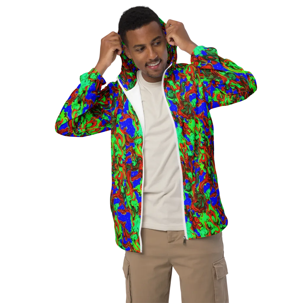 Ember Aquarium on Men's Windbreaker — Front