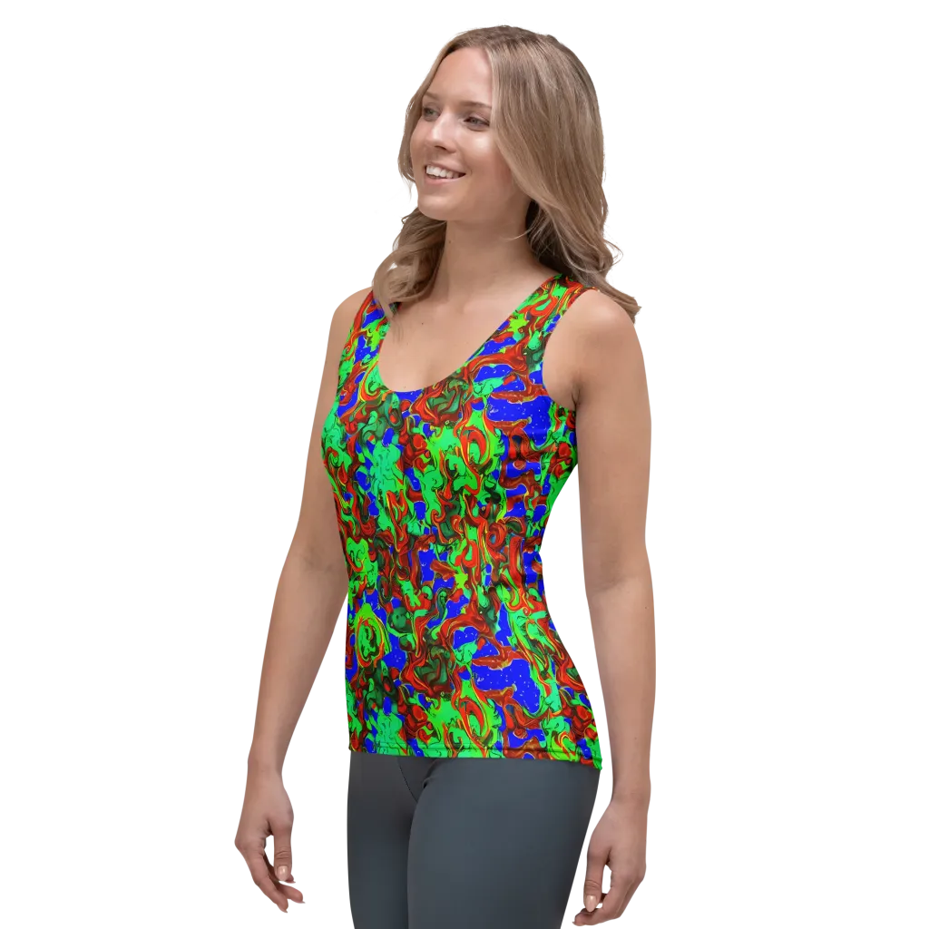 Ember Aquarium on Women's Tank Top — Left Front