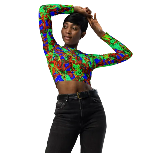 Ember Aquarium on a Long Sleeve Crop Top