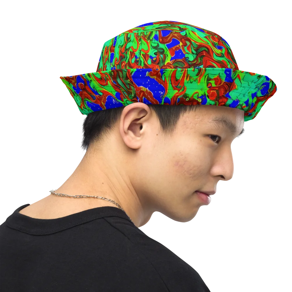 Ember Aquarium on Reversible Bucket Hat — Right Outside