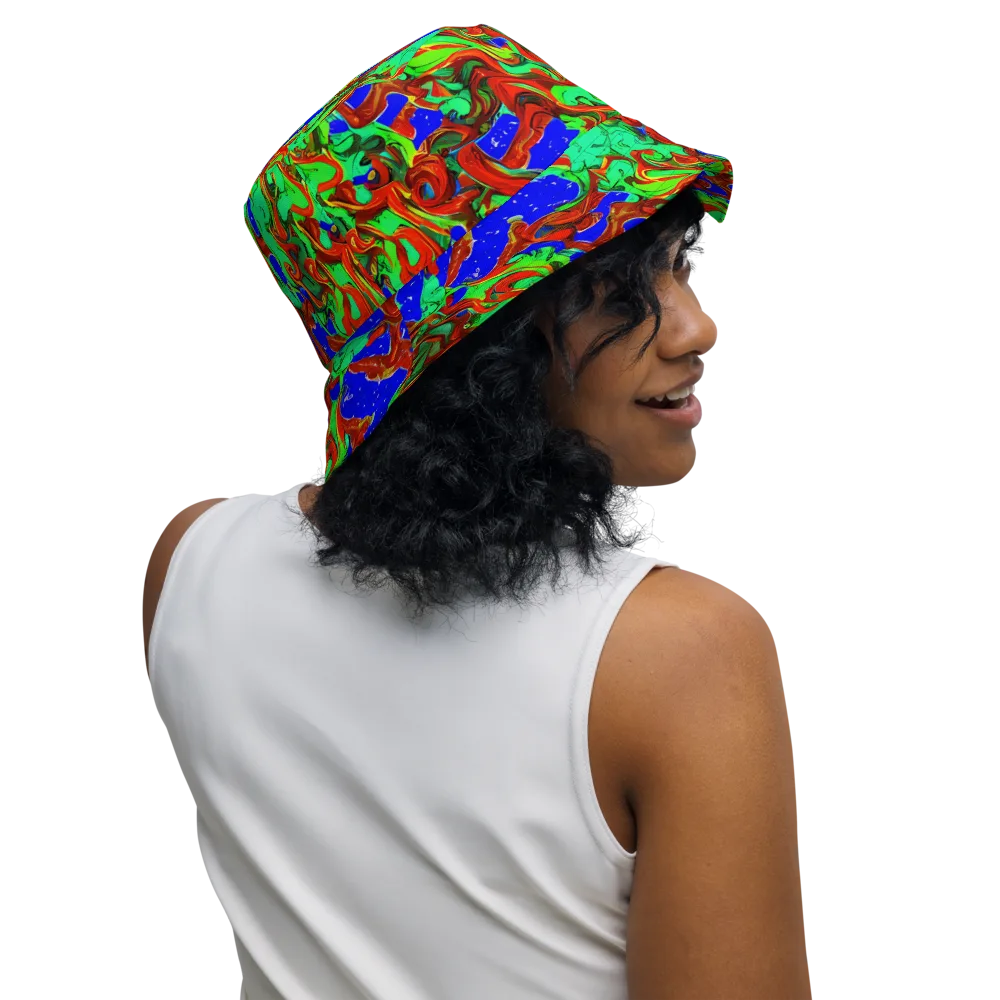 Ember Aquarium on Reversible Bucket Hat — Right Outside