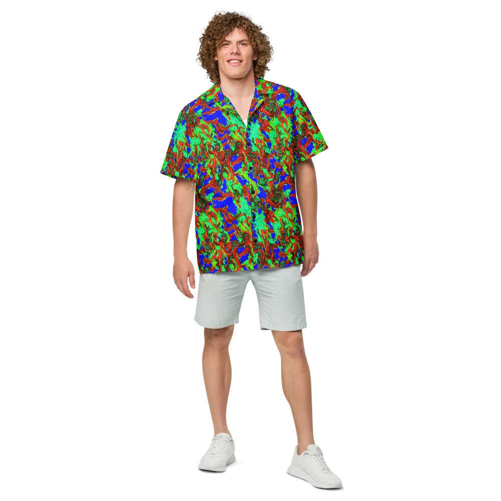 Ember Aquarium on Button Shirt — Front