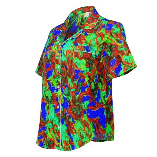 Ember Aquarium on a Women's Short Sleeve Pajama Top