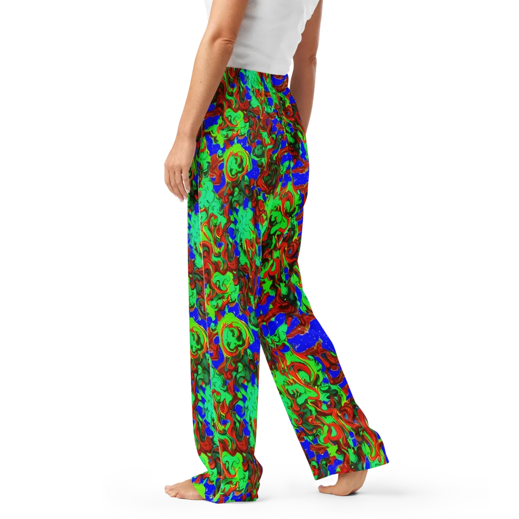 Ember Aquarium on Women's Pajama Pants — Left