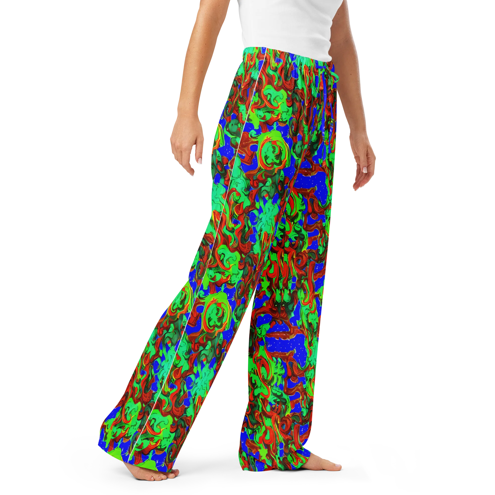 Ember Aquarium on Women's Pajama Pants — Right Front