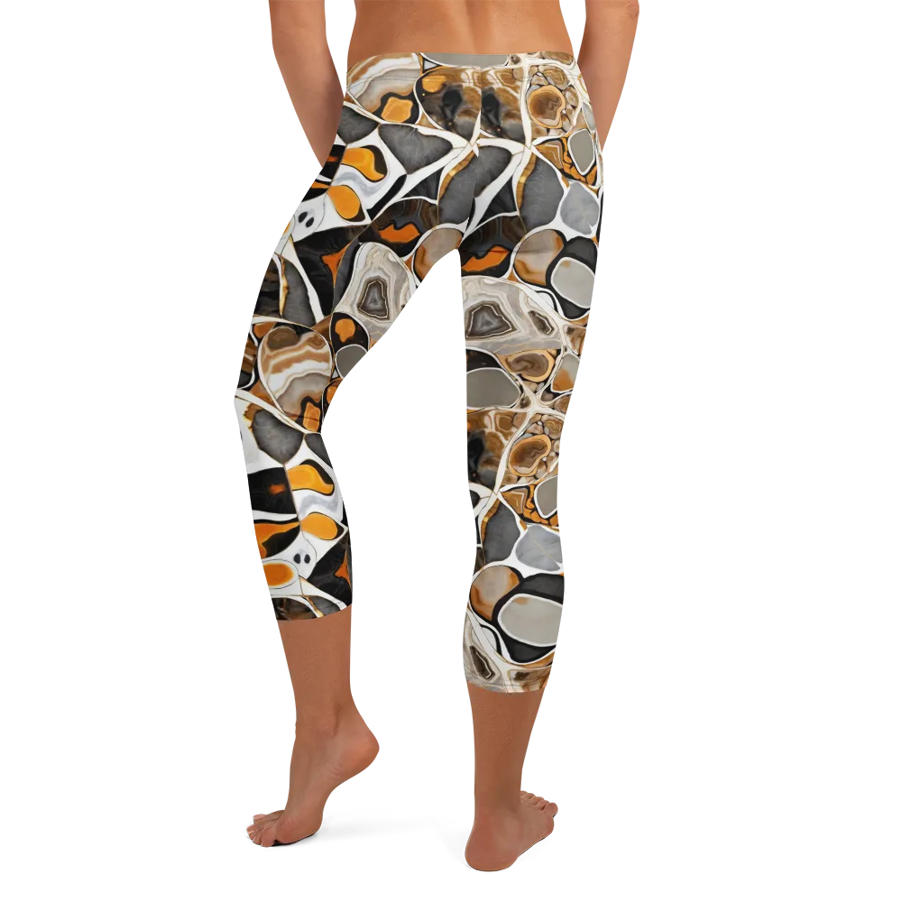 Molten Agate on Capri Leggings — Back