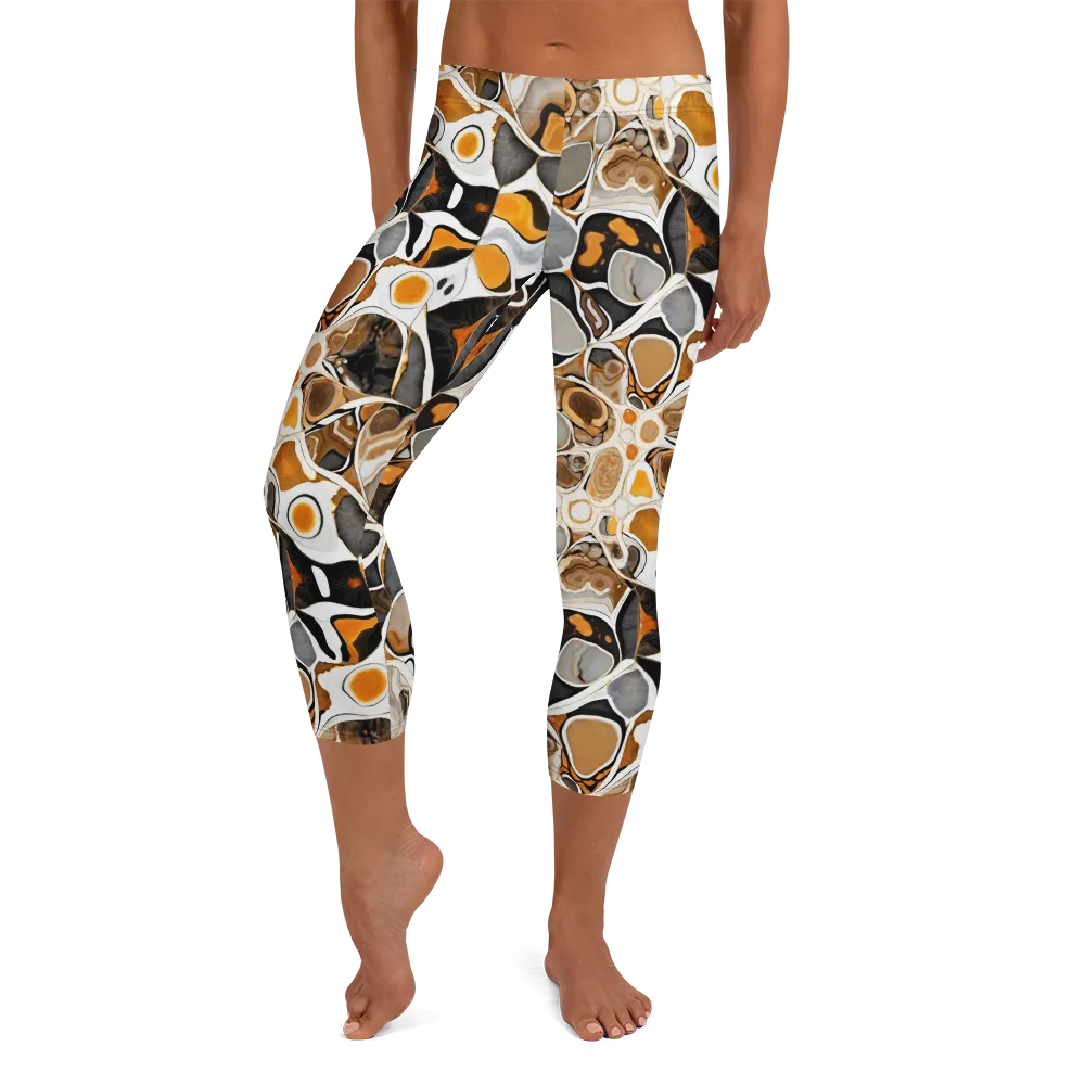 Molten Agate on Capri Leggings — Front
