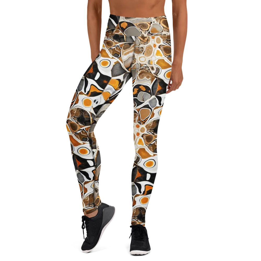 Molten Agate on Yoga Leggings — Front