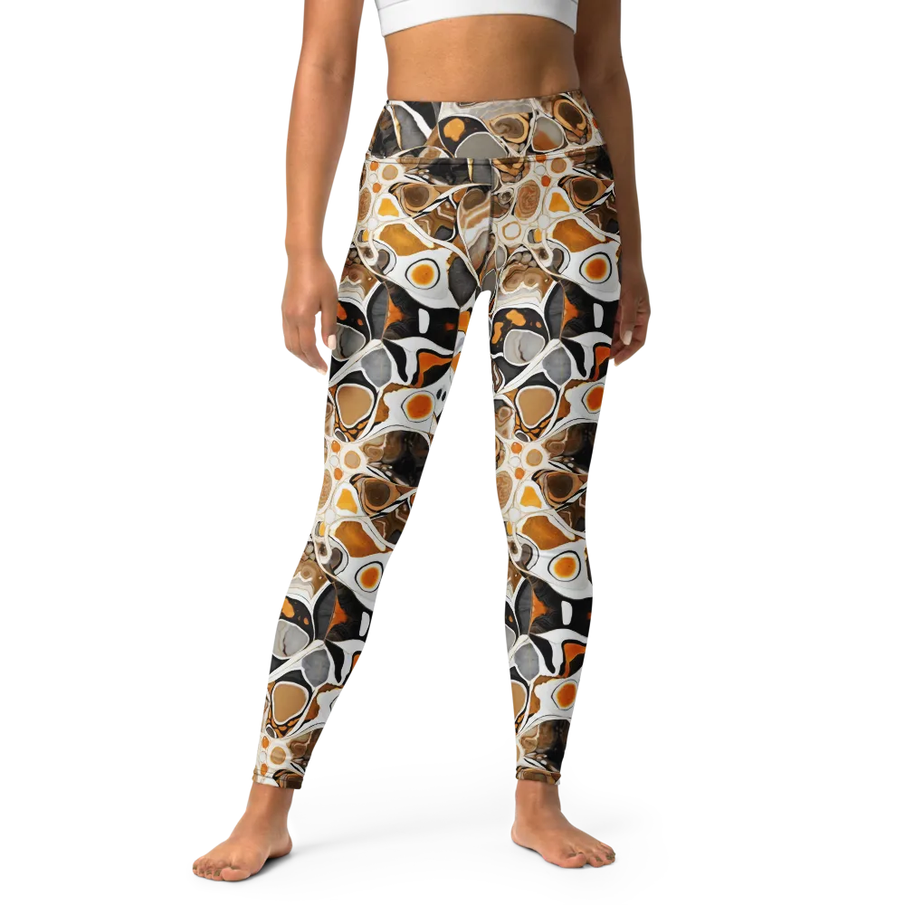 Molten Agate on Yoga Leggings — Front