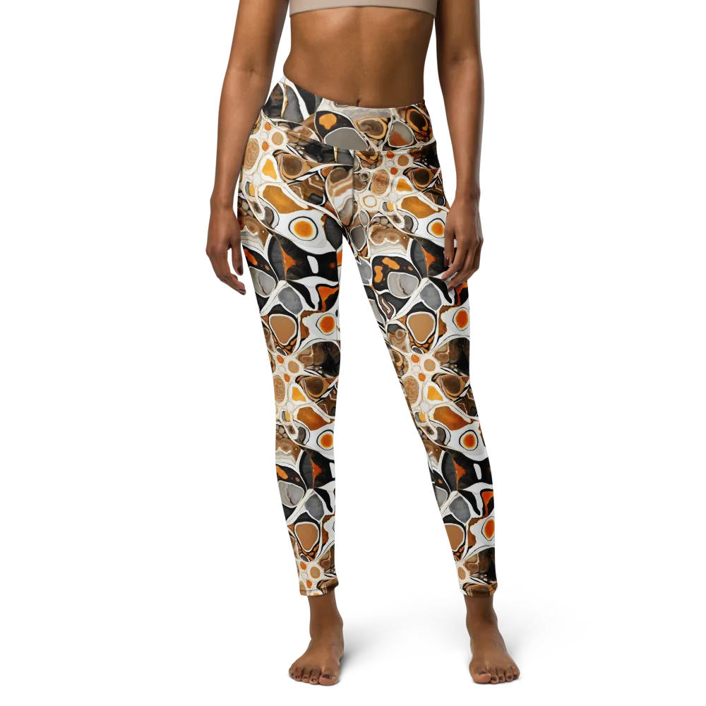 Molten Agate on Yoga Leggings — Front