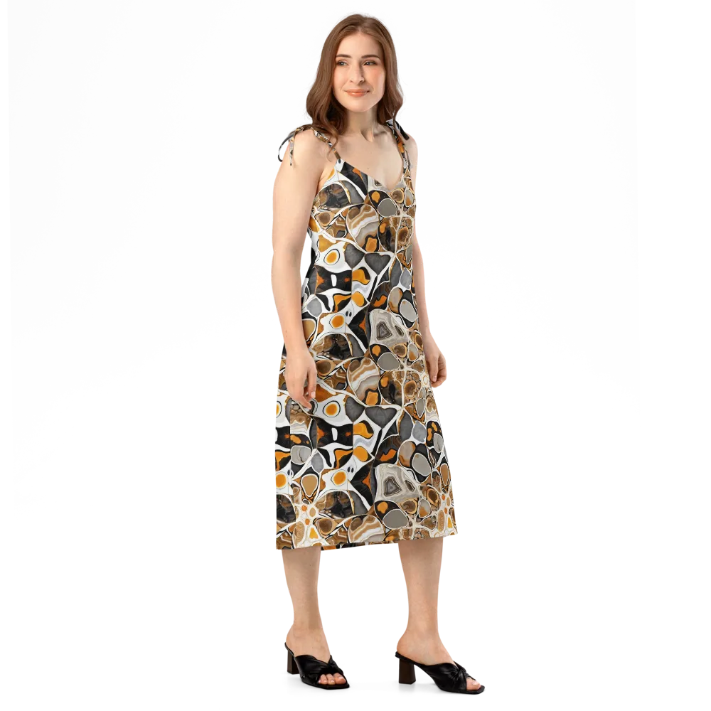 Molten Agate on Slip Dress — Right Front