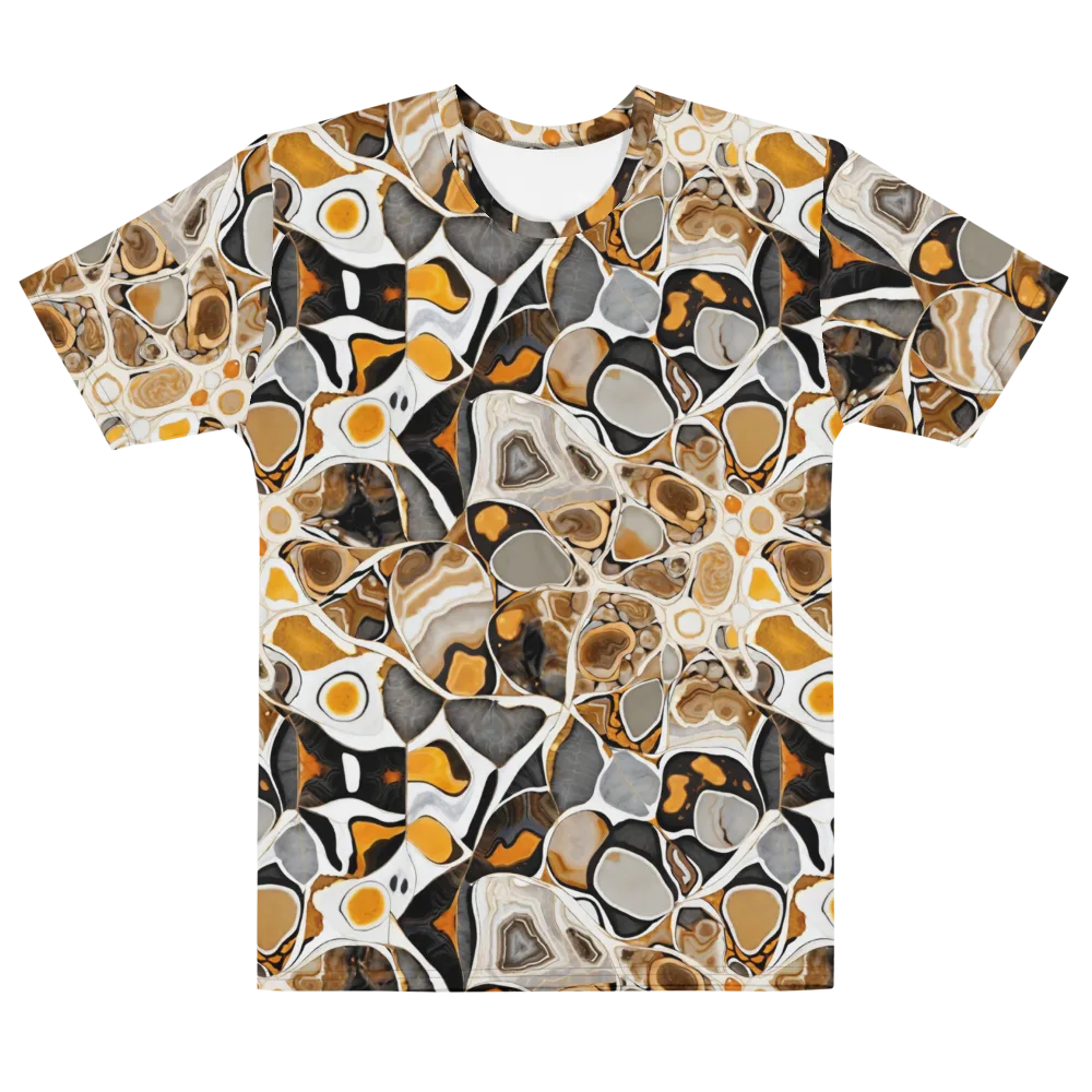 Molten Agate on Men's Cotton Crew Neck T-Shirt — Front