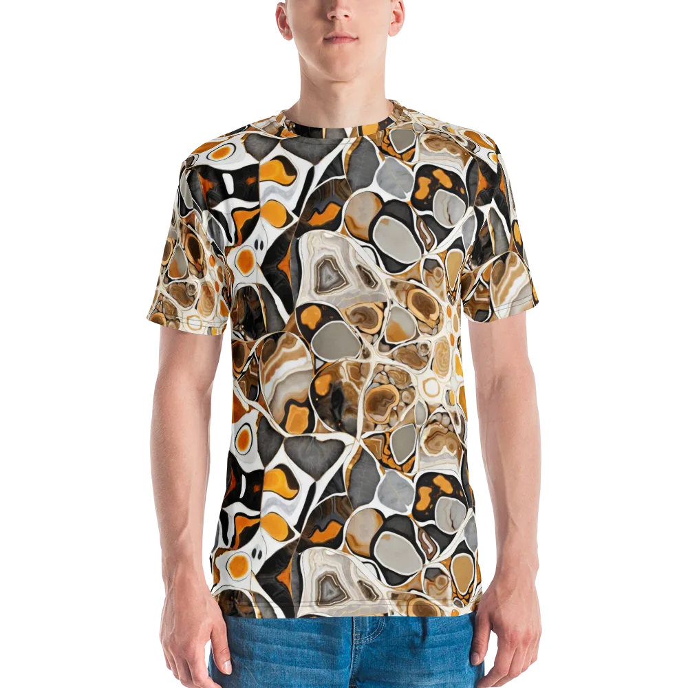 Molten Agate on Men's Crew Neck T-Shirt — Front