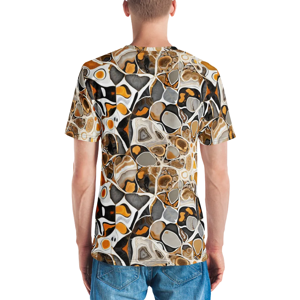 Molten Agate on Men's Crew Neck T-Shirt — Back