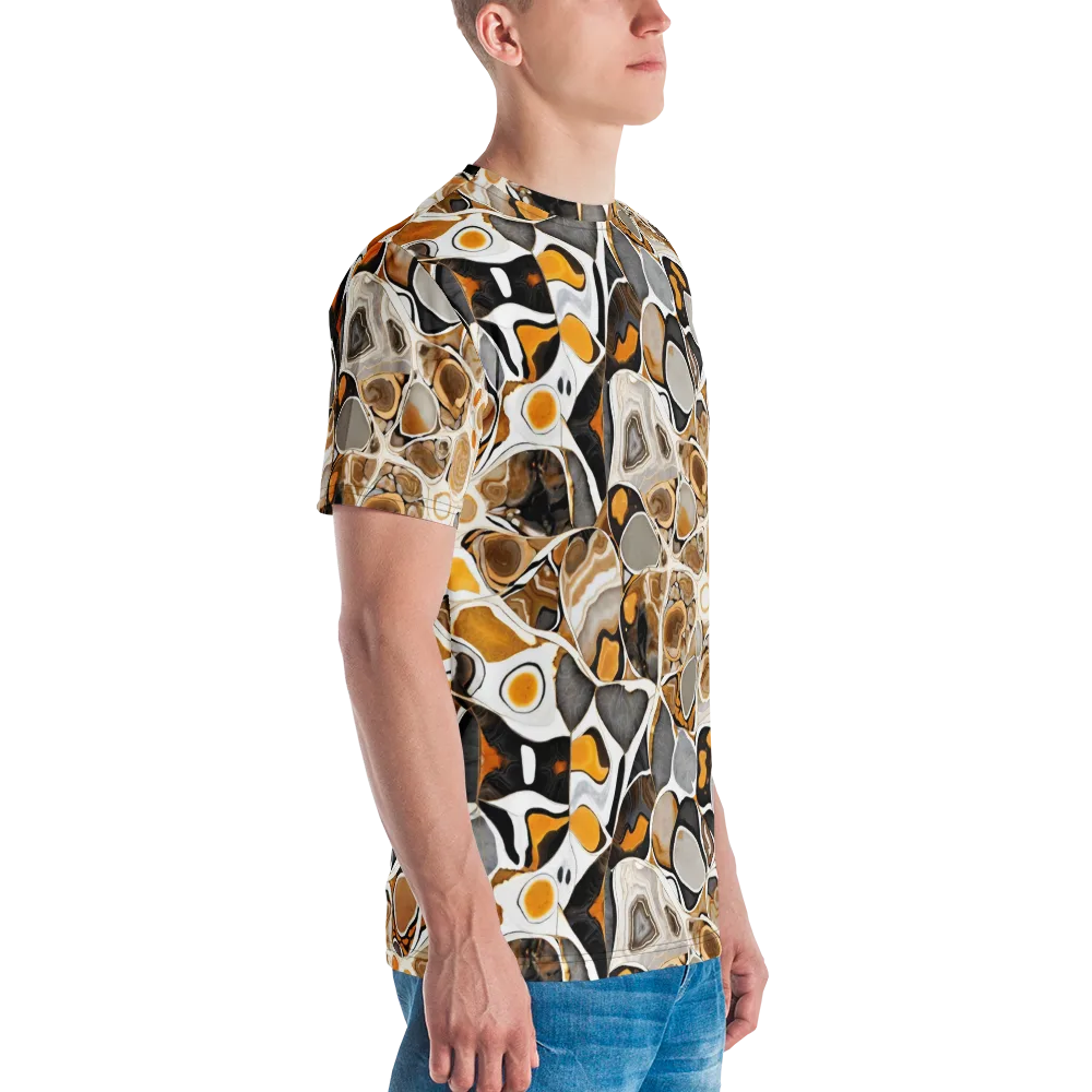 Molten Agate on Men's Crew Neck T-Shirt — Right