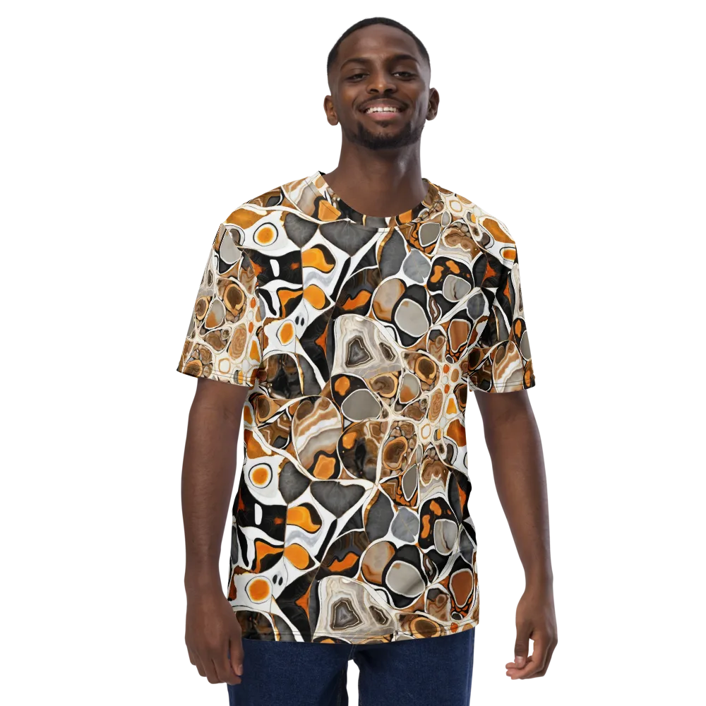 Molten Agate on Men's Crew Neck T-Shirt — Front