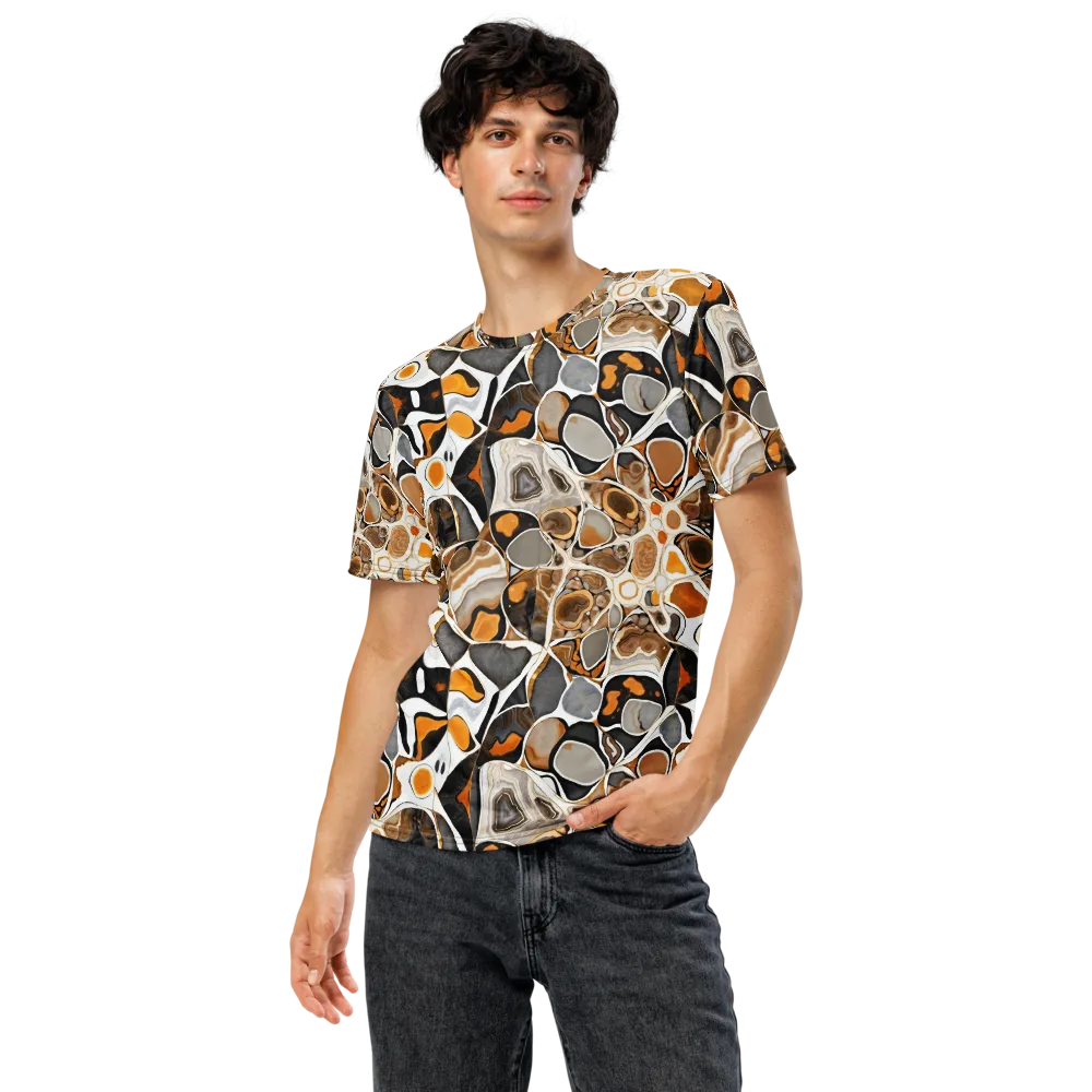 Molten Agate on Men's Crew Neck T-Shirt — Front